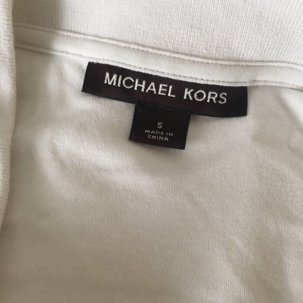 Michael Kors white polo top men’s